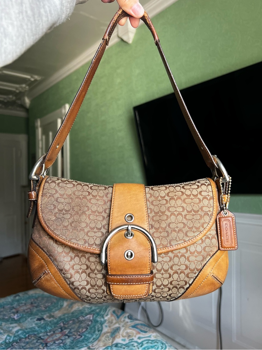 Vintage Y2K Coach Small Signature Canvas Soho - 6818